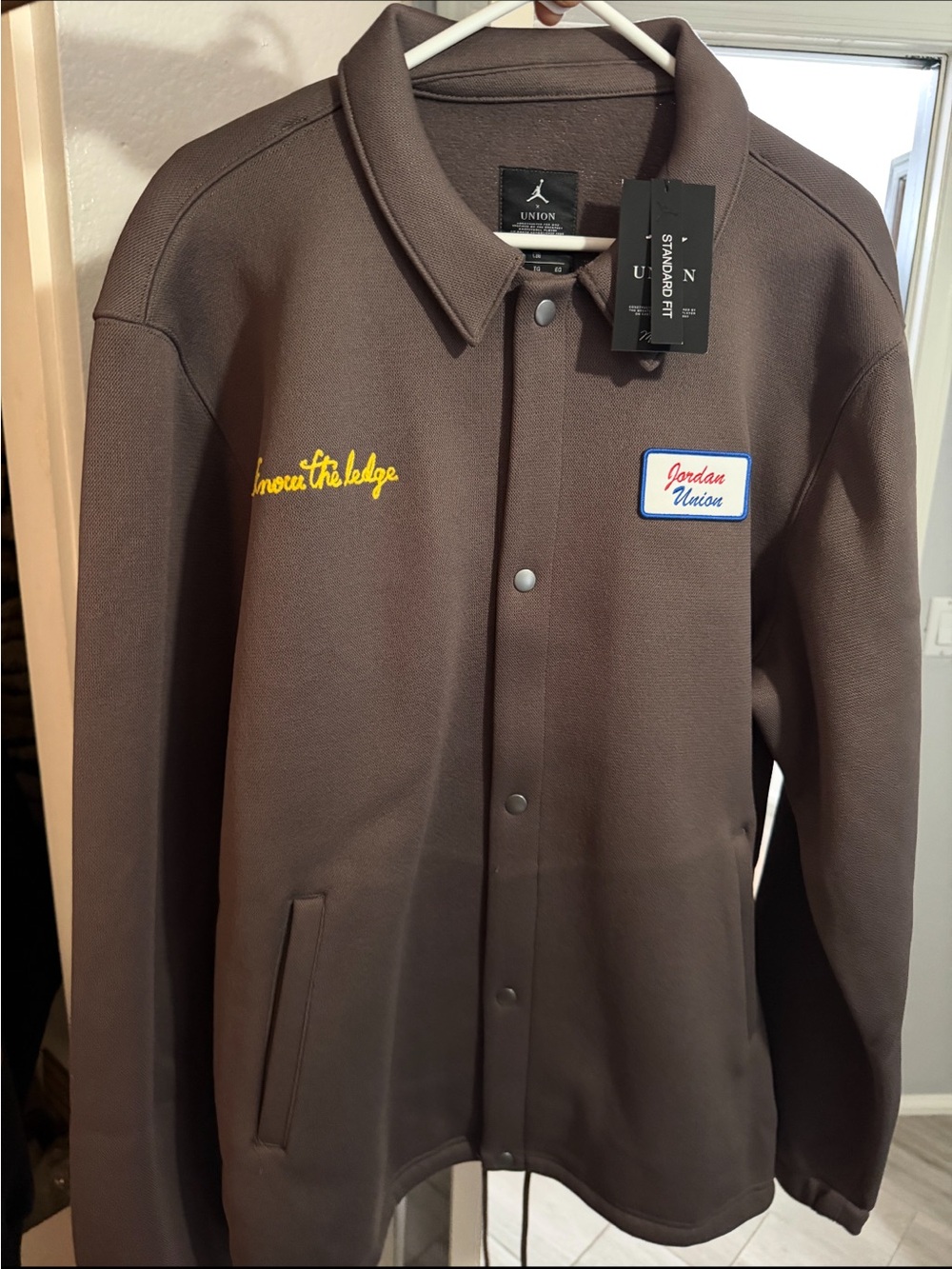 NWT Jordan x Union LA Coaches Jacket Large Brown Ironstone Air Jordan FW20